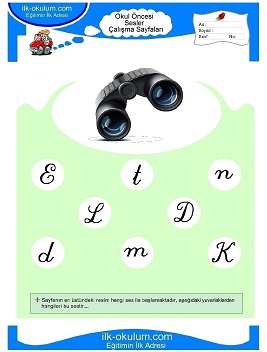 Çocuklar İçin D Sesi Çalışma Sayfaları 
